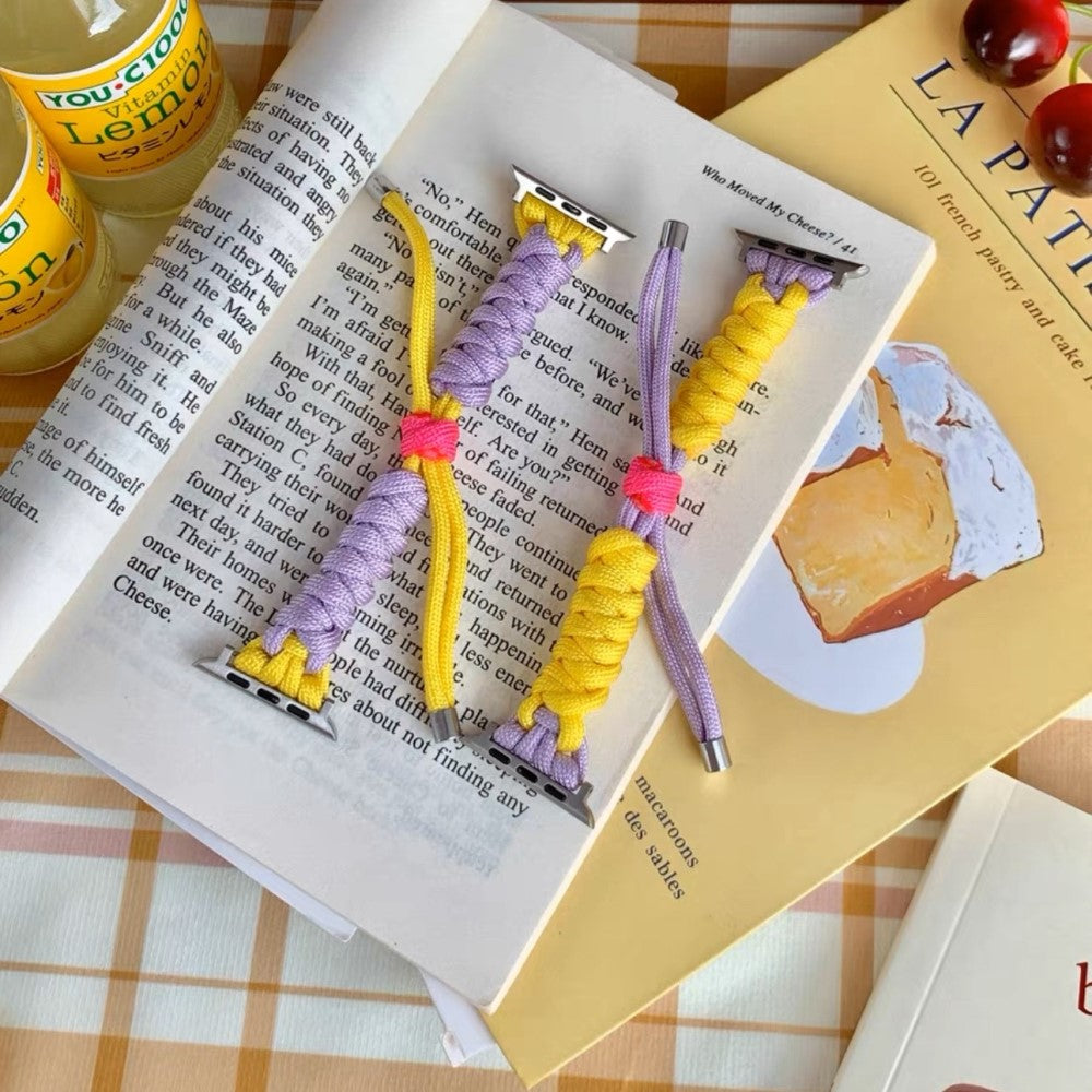 Super Kønt Metal Og Nylon Universal Rem passer til Apple Smartwatch - Flerfarvet#serie_3