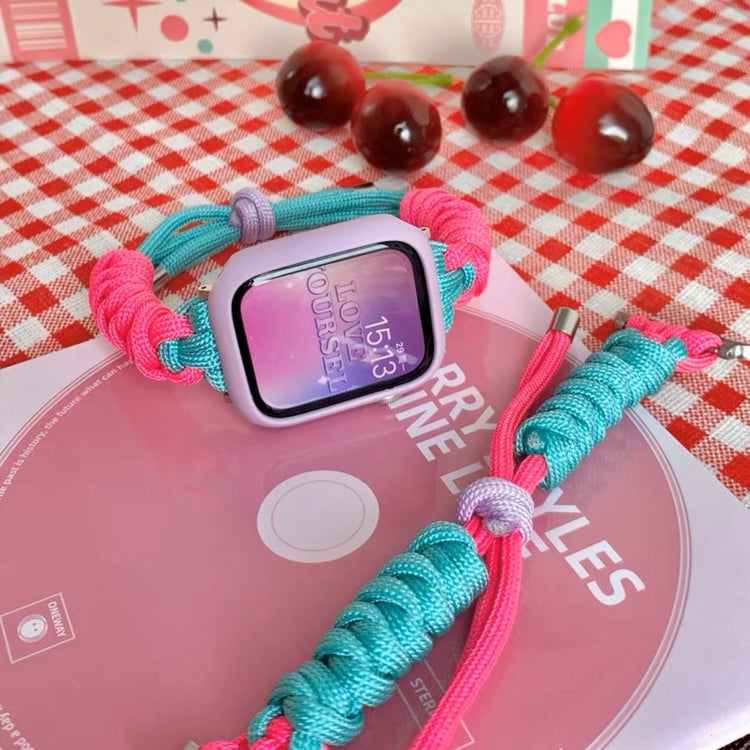 Super Kønt Metal Og Nylon Universal Rem passer til Apple Smartwatch - Flerfarvet#serie_4