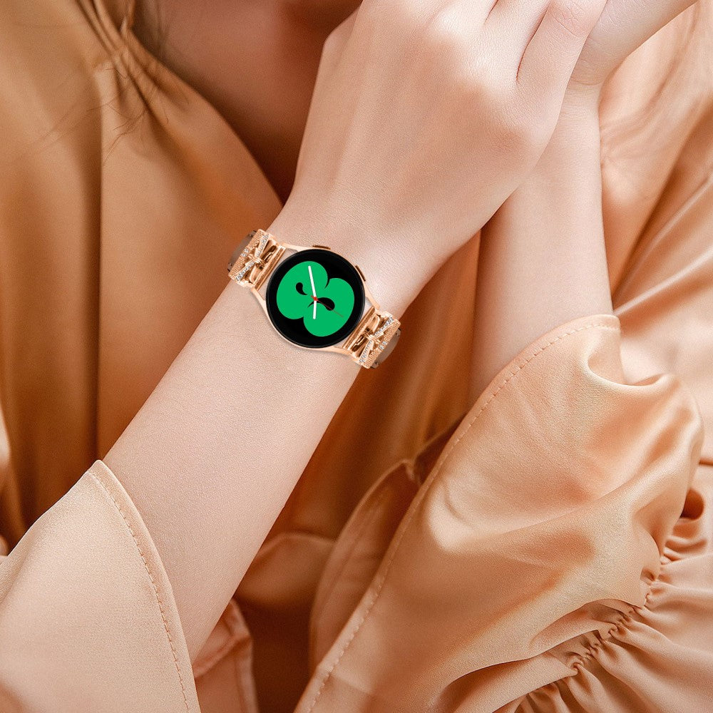Meget Pænt Kunstlæder Og Rhinsten Universal Rem passer til Smartwatch - Brun#serie_6