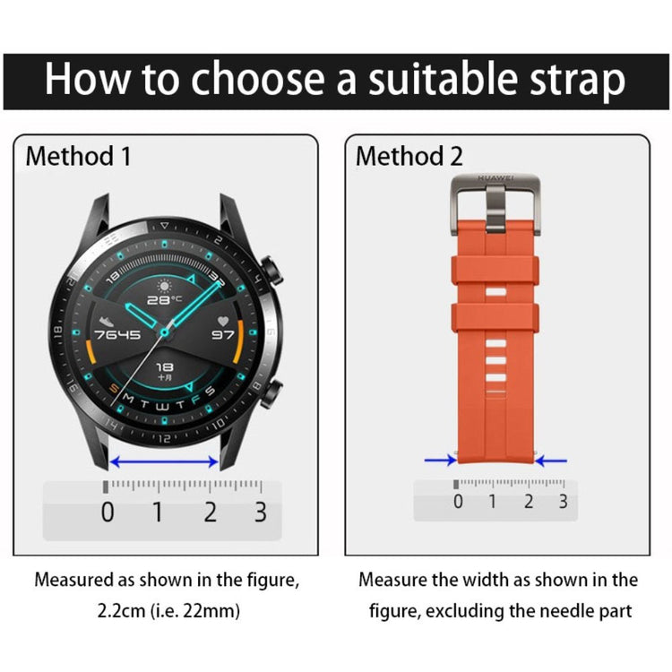 Rigtigt Pænt Silikone Universal Rem passer til Smartwatch - Blå#serie_7