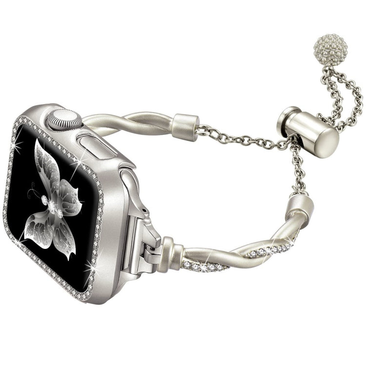 Mega Holdbart Metal Universal Rem passer til Apple Smartwatch - Sølv#serie_4