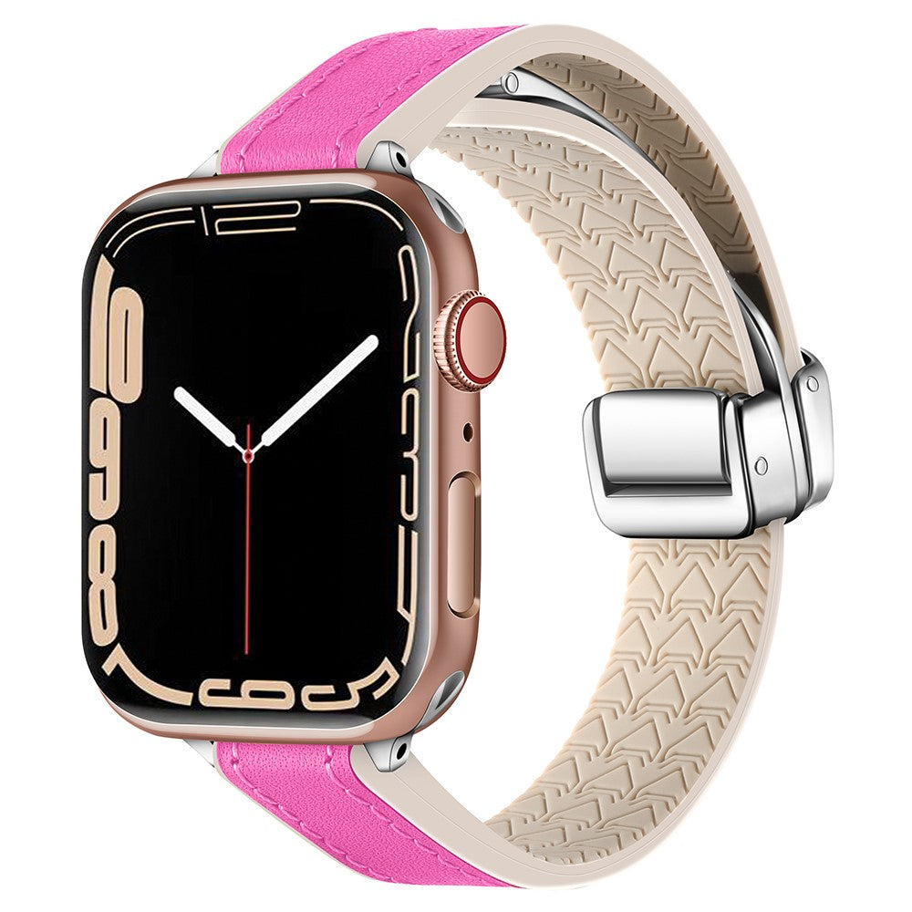 Super Godt Kunstlæder Universal Rem passer til Apple Smartwatch - Pink#serie_2