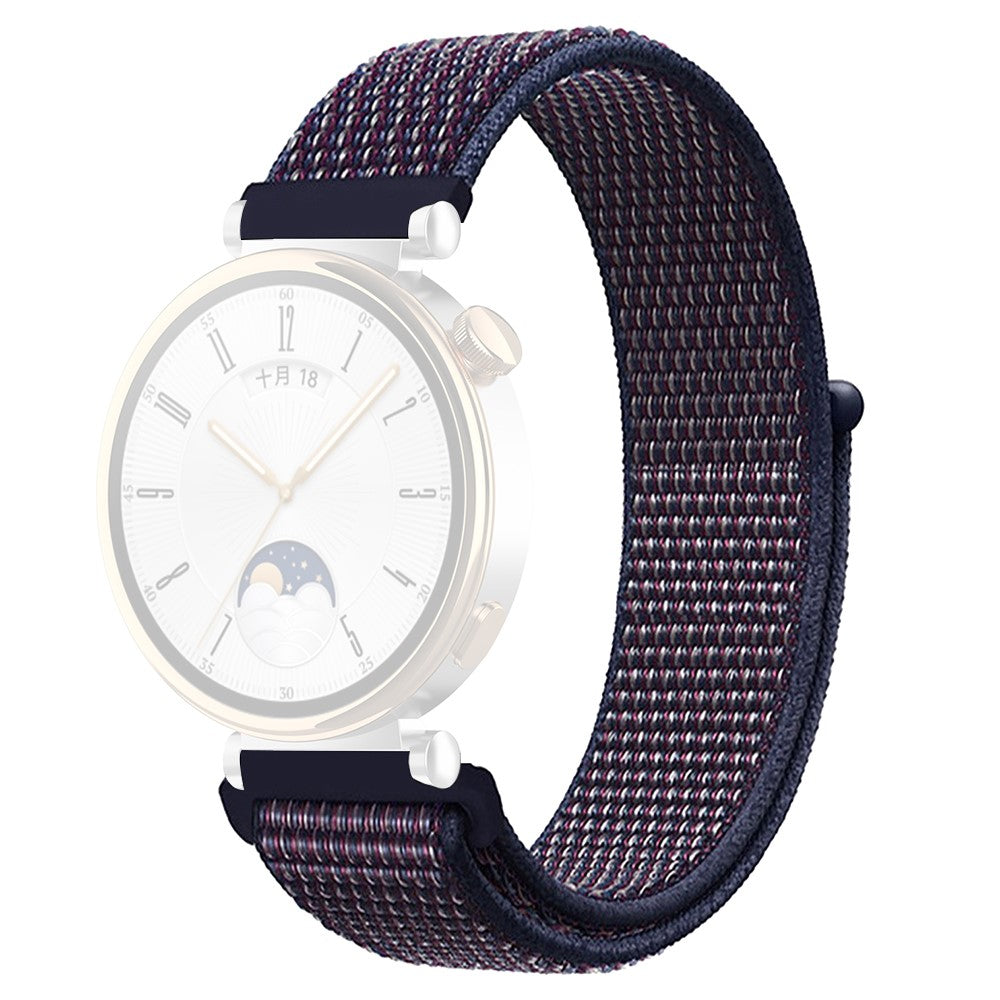 Huawei Watch GT 4 41mm / Garmin Venu 3S Watch Band 18mm Nylon Loop Adjustable Wrist Strap - Indigo Blue#serie_9