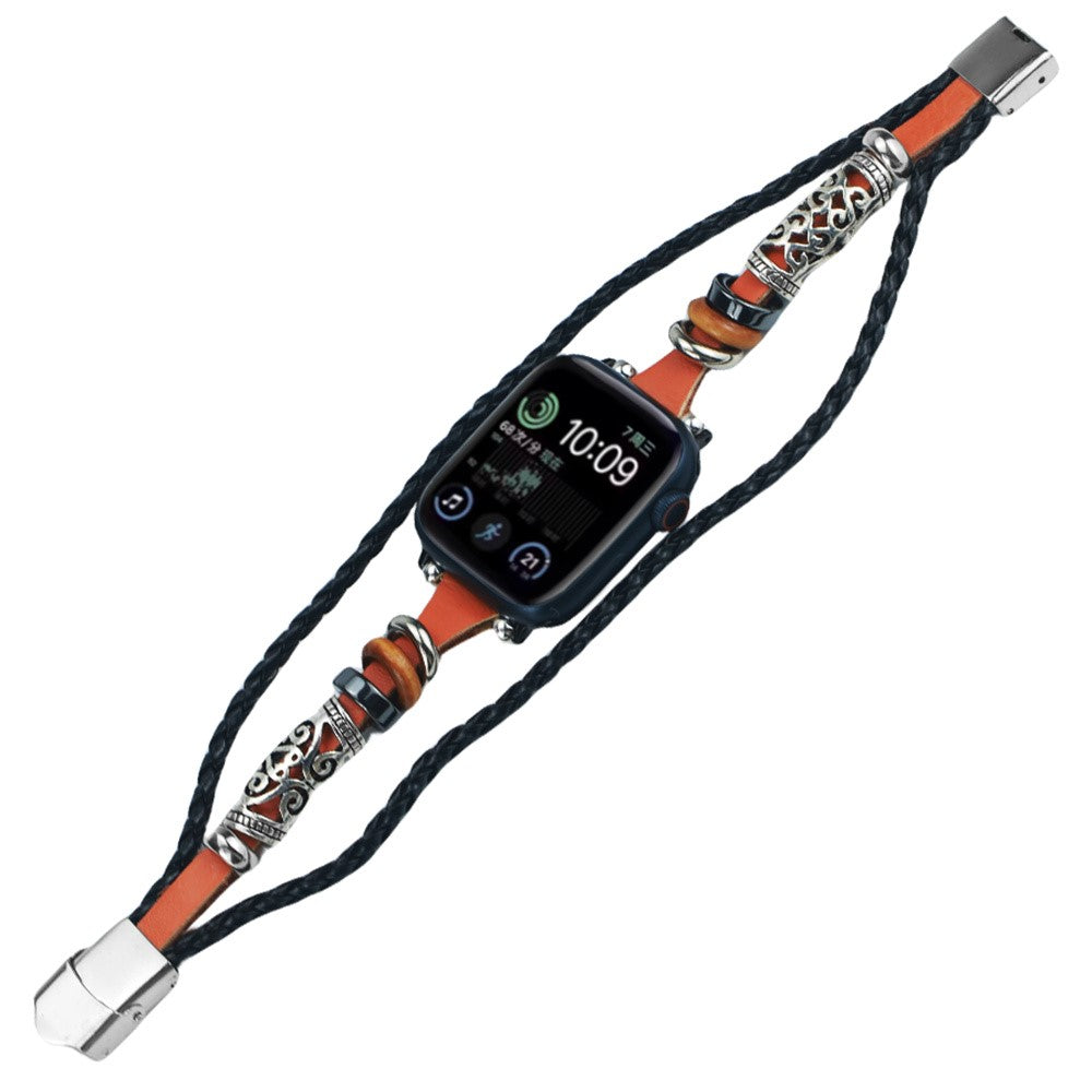 Rigtigt Kønt Kunstlæder Universal Rem passer til Apple Smartwatch - Brun#serie_2