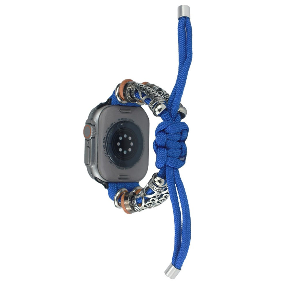 Apple Watch 49mm / 45mm / 44mm / 42mm Watch Strap Bead Braided Rope - Sapphire#serie_8