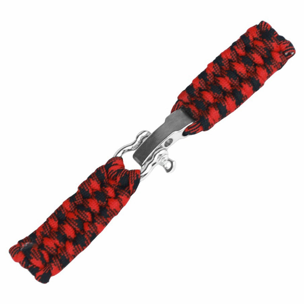 Huawei Watch GT4 46mm / Samsung Galaxy Watch3 45mm Watch Strap 22mm Braided Rope Wrist Band - Red Black Camouflage#serie_4