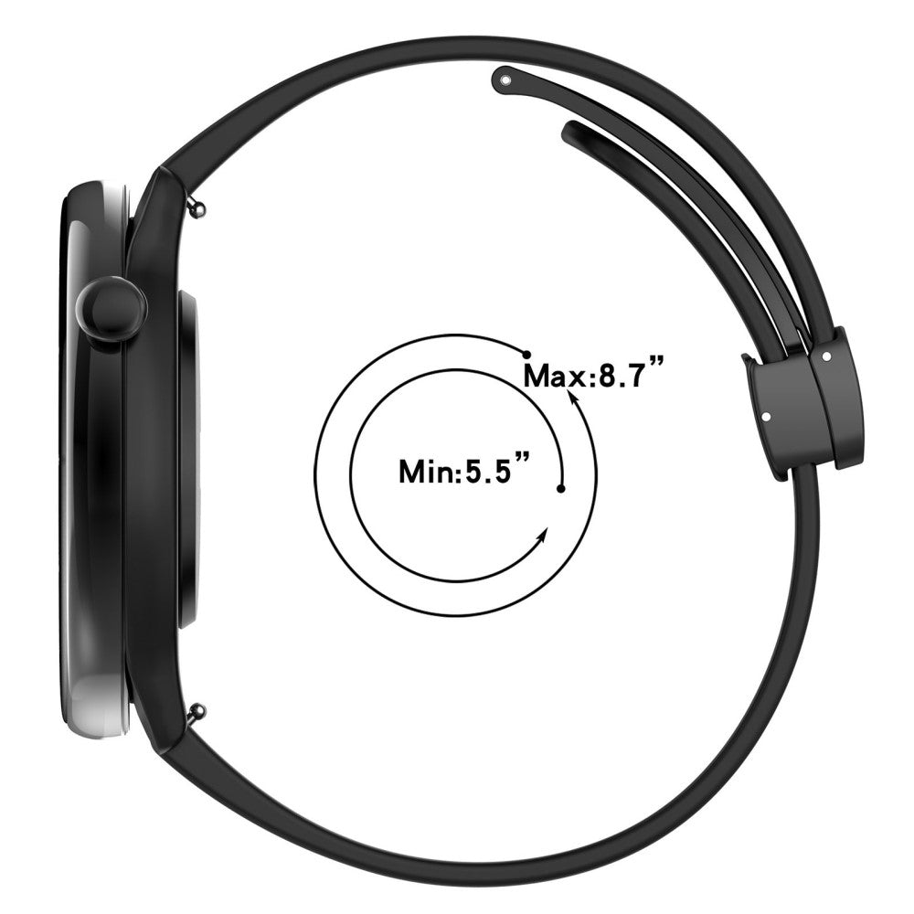 Huami Amazfit GTR Mini / GTS 4 / 3 / 2 / Bip 3 Watch Band Magnetic Folding Buckle 20mm Silicone Strap - Midnight Blue#serie_7