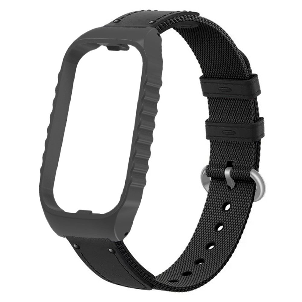 Xiaomi Smart Band 8 Active / Redmi Smart Band 2 Strap Nylon Canvas Woven Watch Bands - Black#serie_1