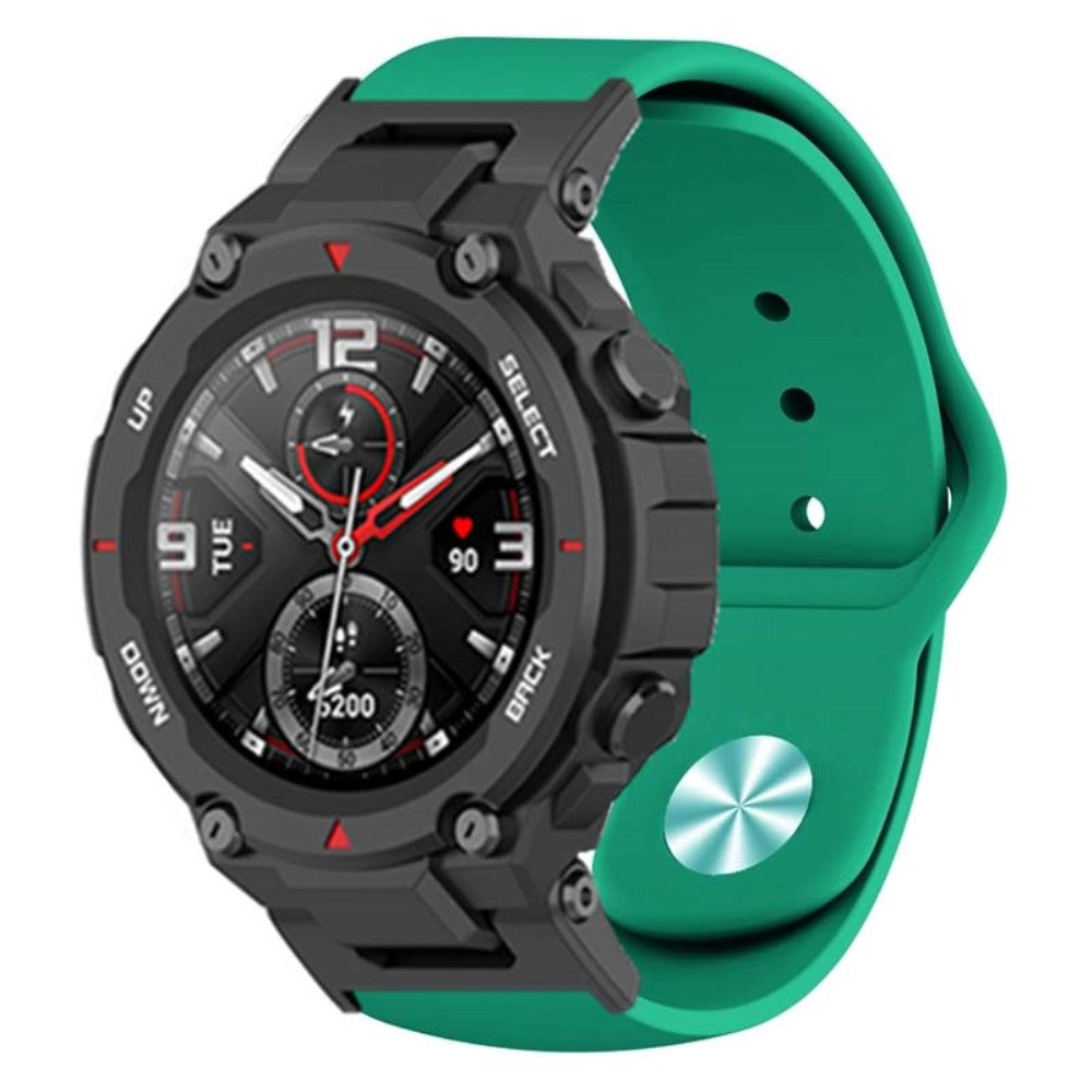 Huami Amazfit T-Rex / T-Rex Pro Silicone Watch Strap Alloy Buckle Replacement Watch Band - Army Green#serie_9