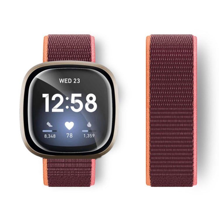 Fitbit Sense 2 / Versa 4 nylon strap - Plum Color#serie_17