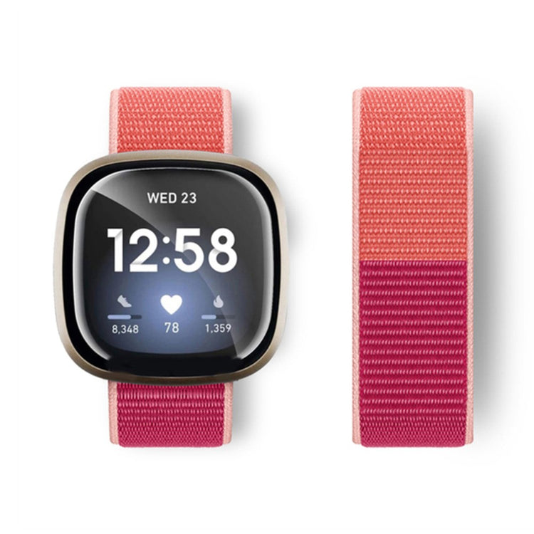Fitbit Sense 2 / Versa 4 nylon strap - Pomegranate Color#serie_22
