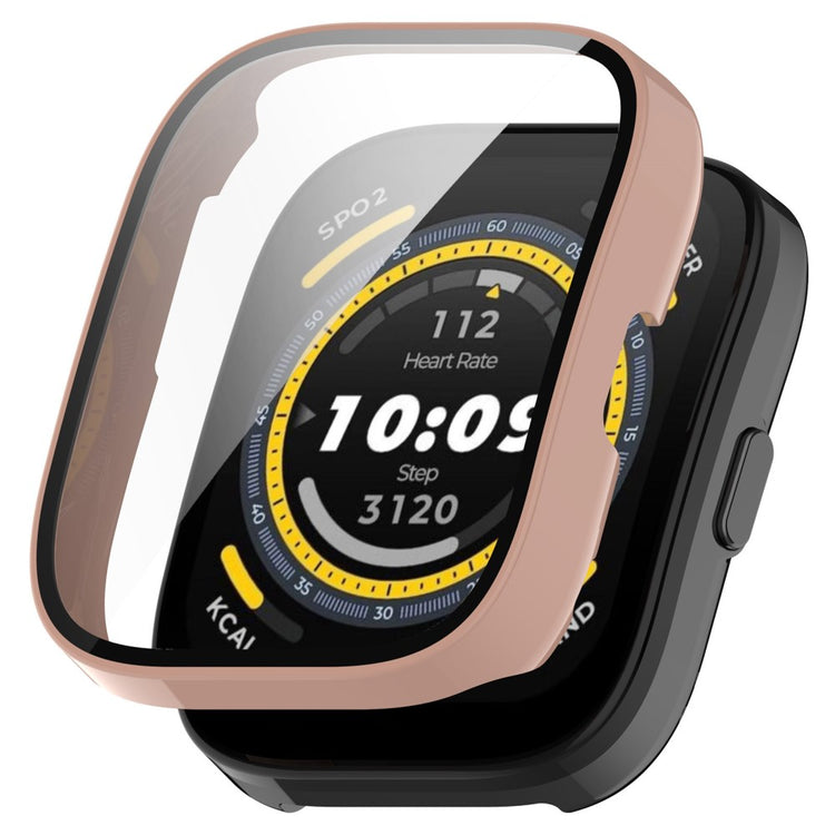Amazfit Bip 5 protective cover with tempered glass - Pink#serie_6