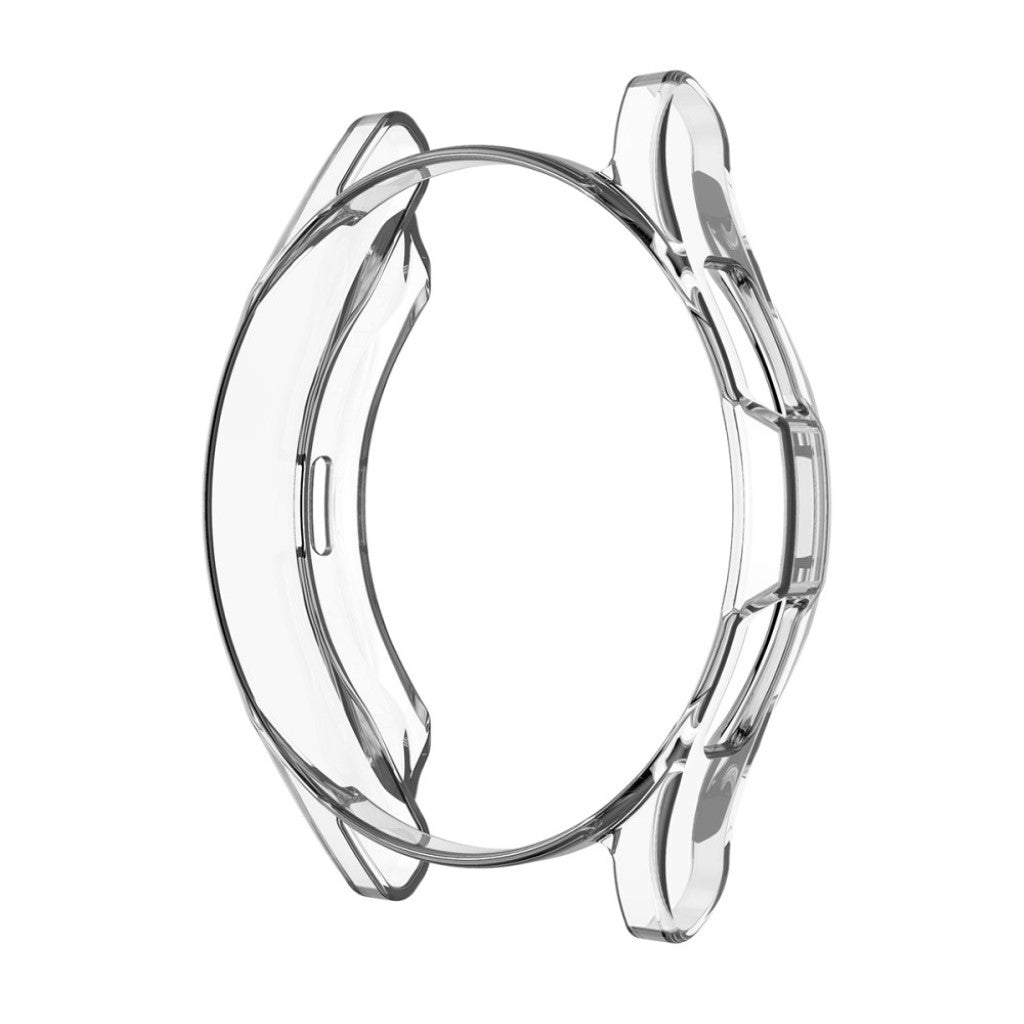 Alle Tiders Samsung Galaxy Watch 4 Classic (46mm) Cover med Skærmbeskytter i Silikone og Hærdet Glas - Gennemsigtig#serie_547
