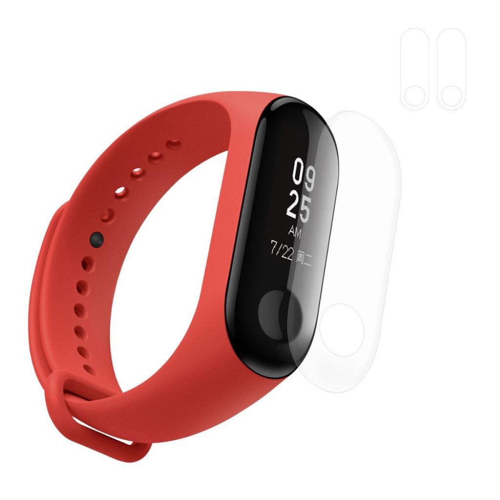 2stk Xiaomi Mi Band 3 Plastik Skærmbeskytter - Gennemsigtig#serie_015