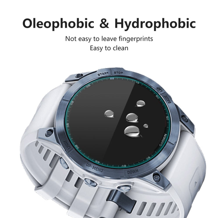 2stk Garmin Fenix 7X Hærdet Glas  9H Skærmbeskytter - Gennemsigtig#serie_157