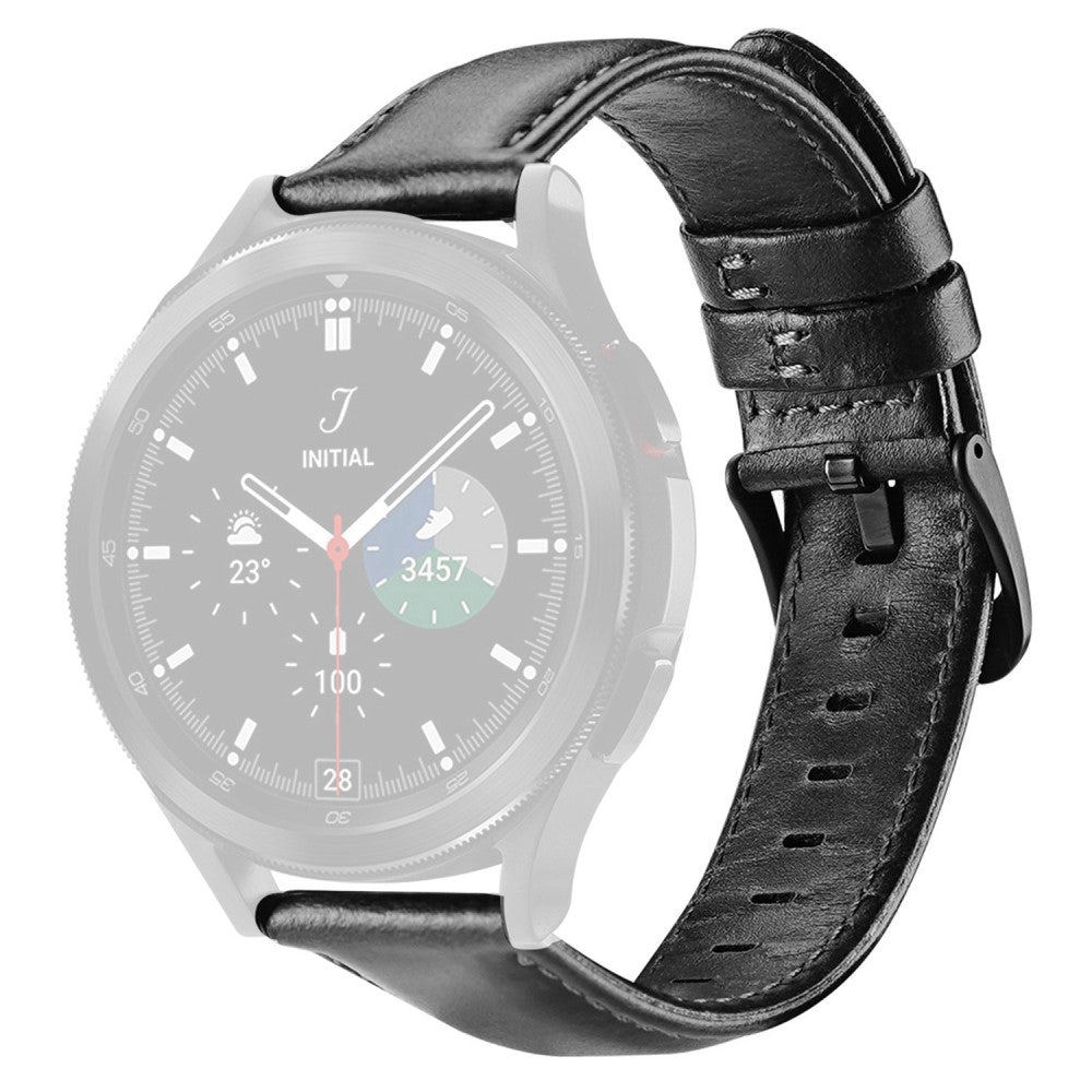 22mm DUX DUCIS Universal leather watch strap - Black#serie_1