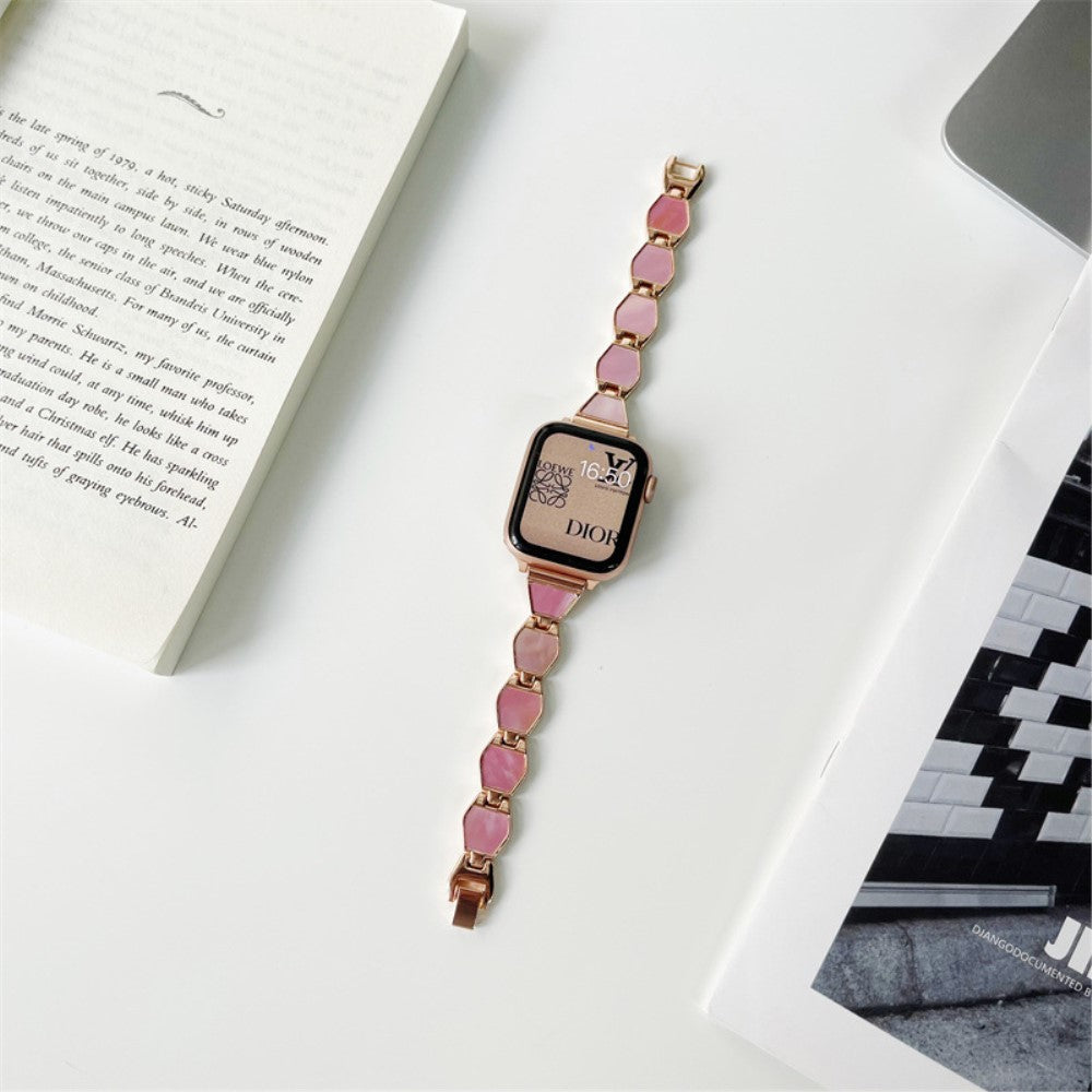 Rigtigt pænt Universal Apple Metal og  Rhinsten Urrem - Pink#serie_2