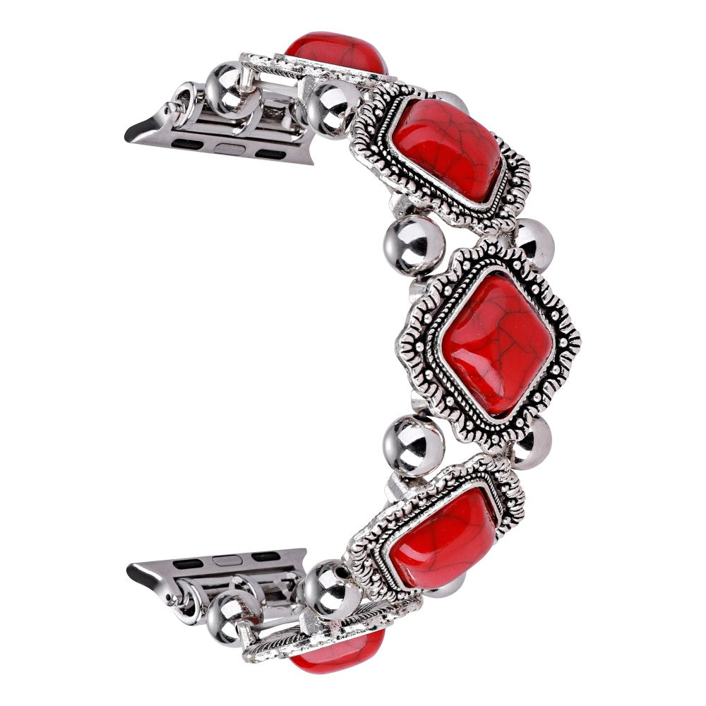 Vildt Hårdfør Metal Universal Rem passer til Apple Smartwatch - Rød#serie_2