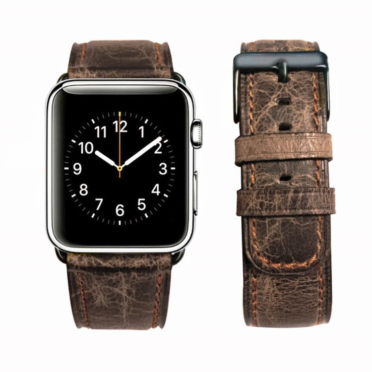 Meget nydelig Apple Watch Series 4 40mm Ægte læder Rem - Brun#serie_053