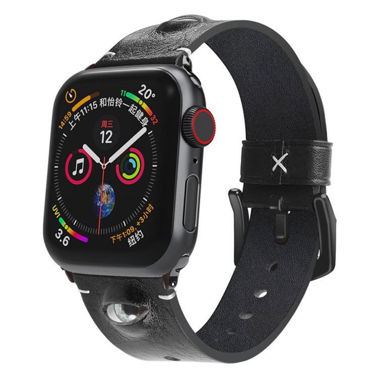 Rigtigt fantastisk Universal Apple Ægte læder Rem - Sort#serie_1