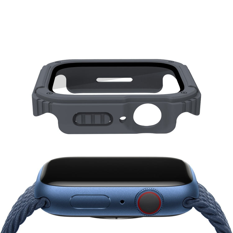 Mega Fed Universal Apple Cover med Skærmbeskytter i Plastik og Hærdet Glas - Sølv#serie_4