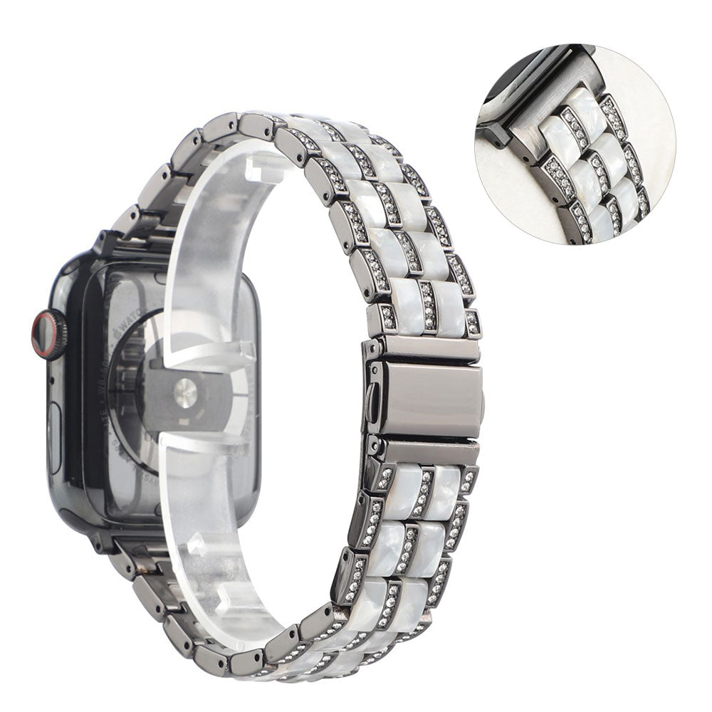 Vildt nydelig Universal Apple Metal og Rhinsten Rem - Hvid#serie_1