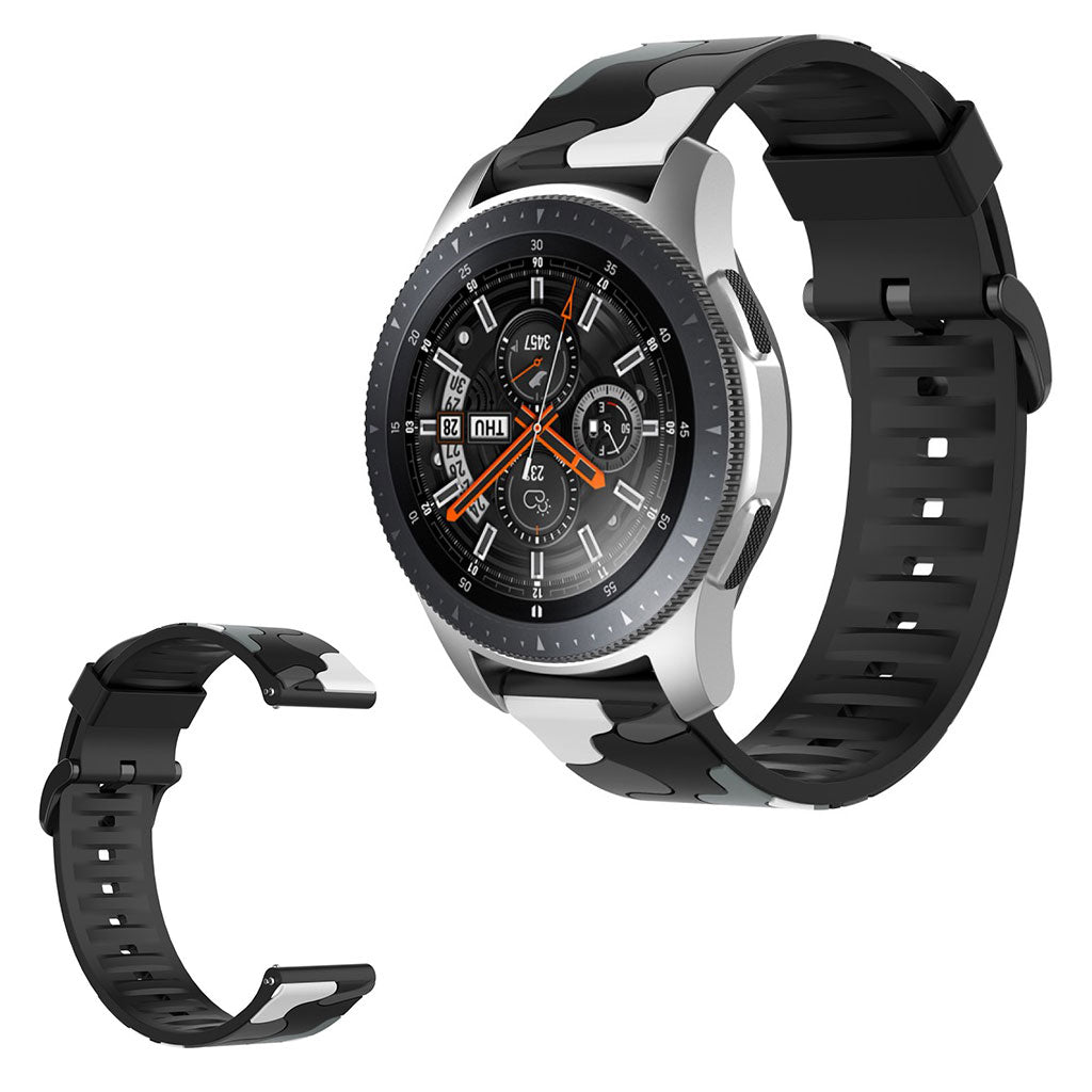 Samsung Galaxy Watch 3 (45mm) / Samsung Galaxy Watch (46mm) Silikone Rem - Sølv#serie_1