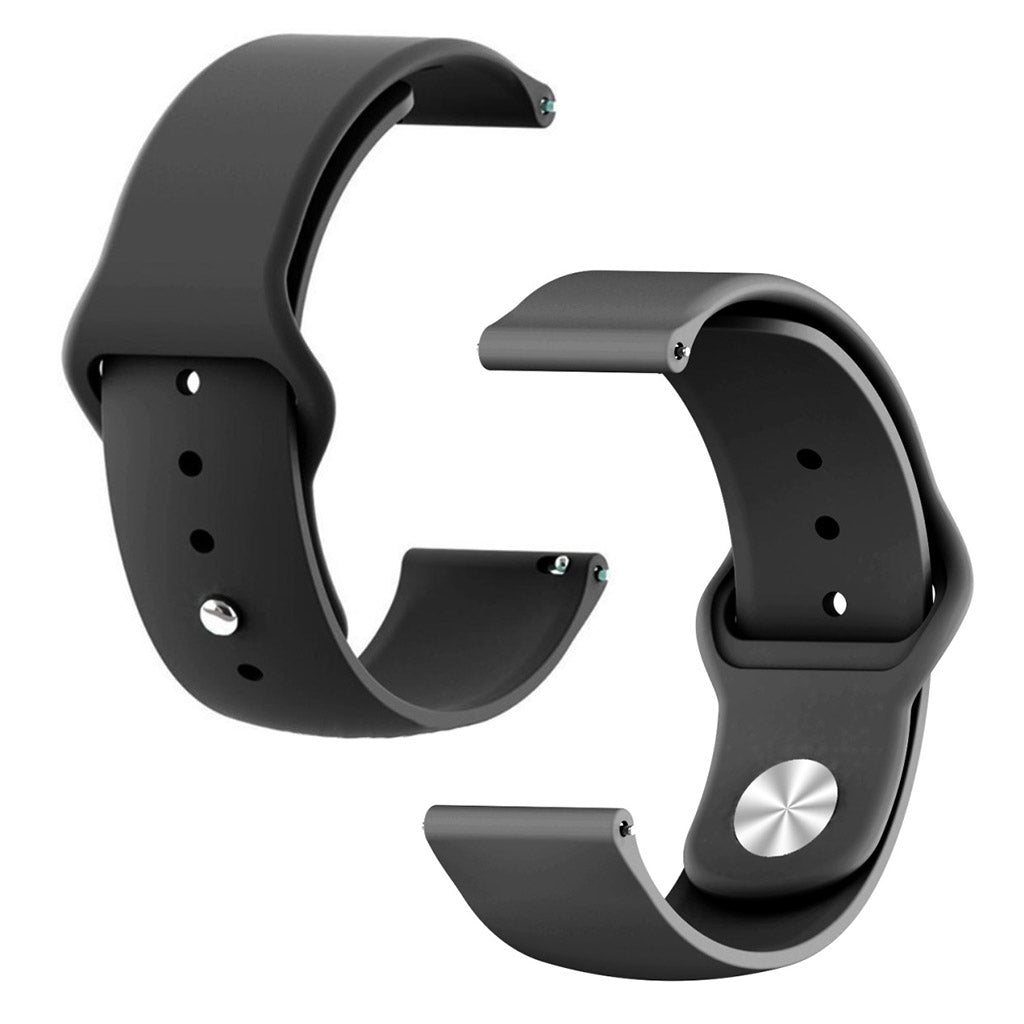 Rigtigt slidstærk Samsung Galaxy Watch Active Silikone Rem - Sort#serie_1