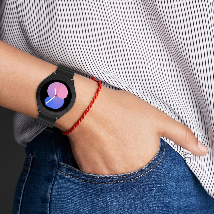 Samsung Galaxy Watch 5 (44mm) / Samsung Galaxy Watch 4 (44mm) Silikone Rem - Sort#serie_1
