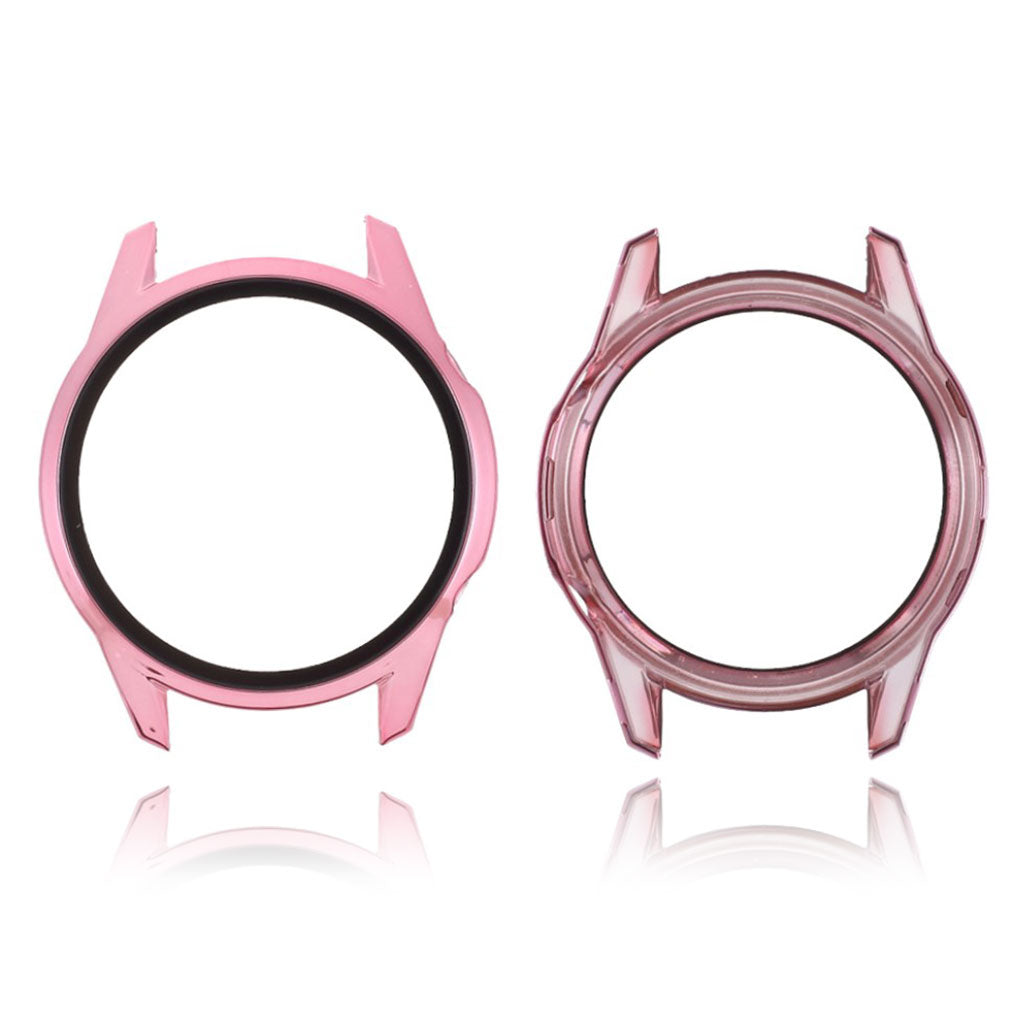 Mega Godt Huawei Watch GT 2 46mm Cover med Skærmbeskytter i Silikone og Hærdet Glas - Pink#serie_2
