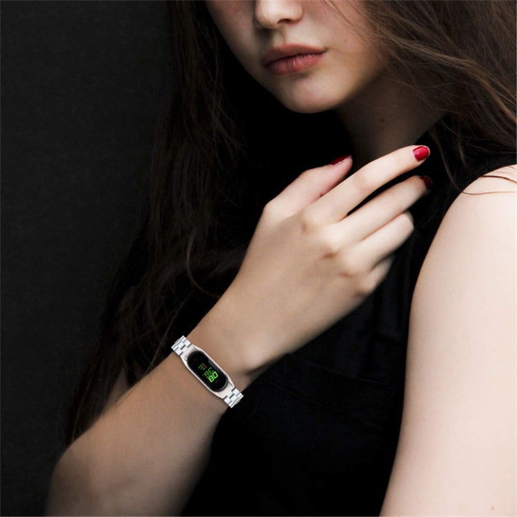 Super cool Xiaomi Mi Band 7 Metal Urrem - Sølv#serie_010