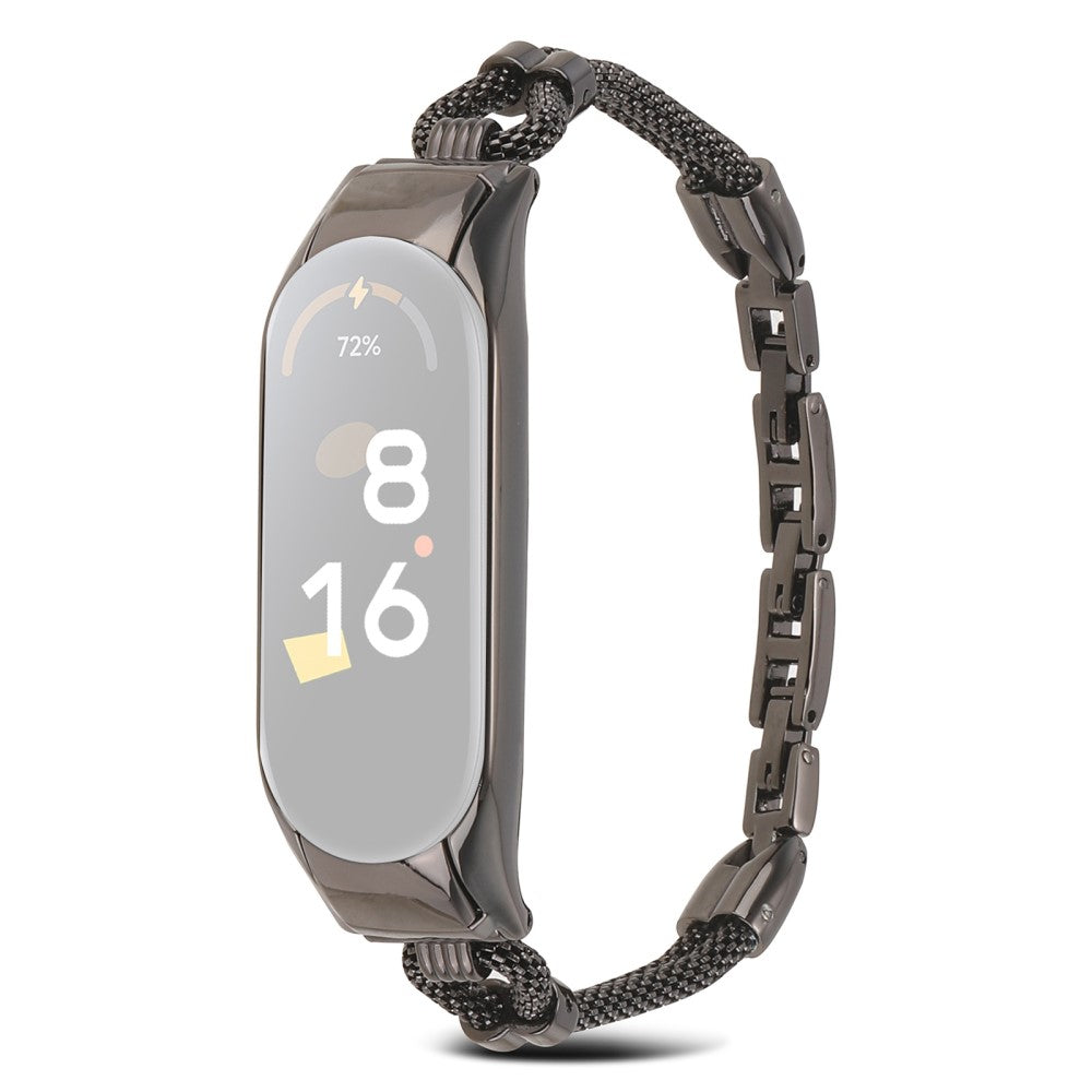 Rigtigt fed Xiaomi Mi Band 7 Metal Rem - Sort#serie_1