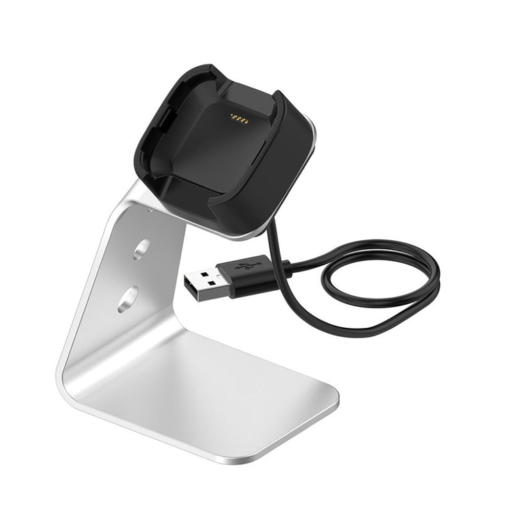 Metal Fitbit Versa Lite Ladestation - Sølv#serie_2