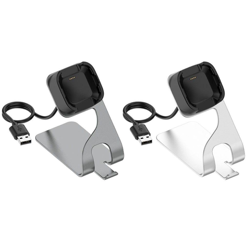 Metal Fitbit Versa Lite Ladestation - Sølv#serie_2