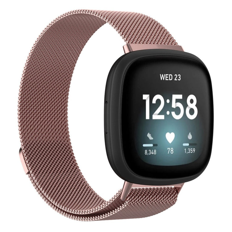Meget fint Universal Fitbit Metal Rem - Størrelse: S - Pink#serie_4
