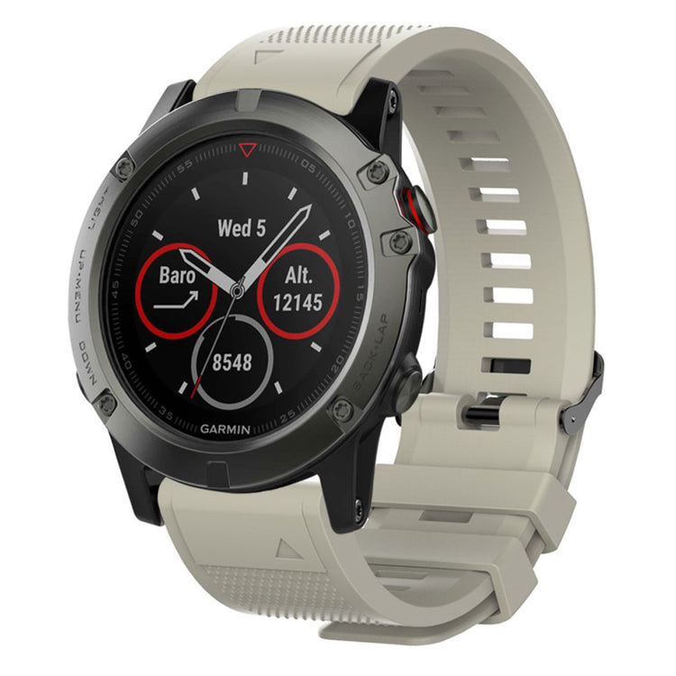 Vildt hårdfør Universal Garmin Silikone Rem - Sølv#serie_6