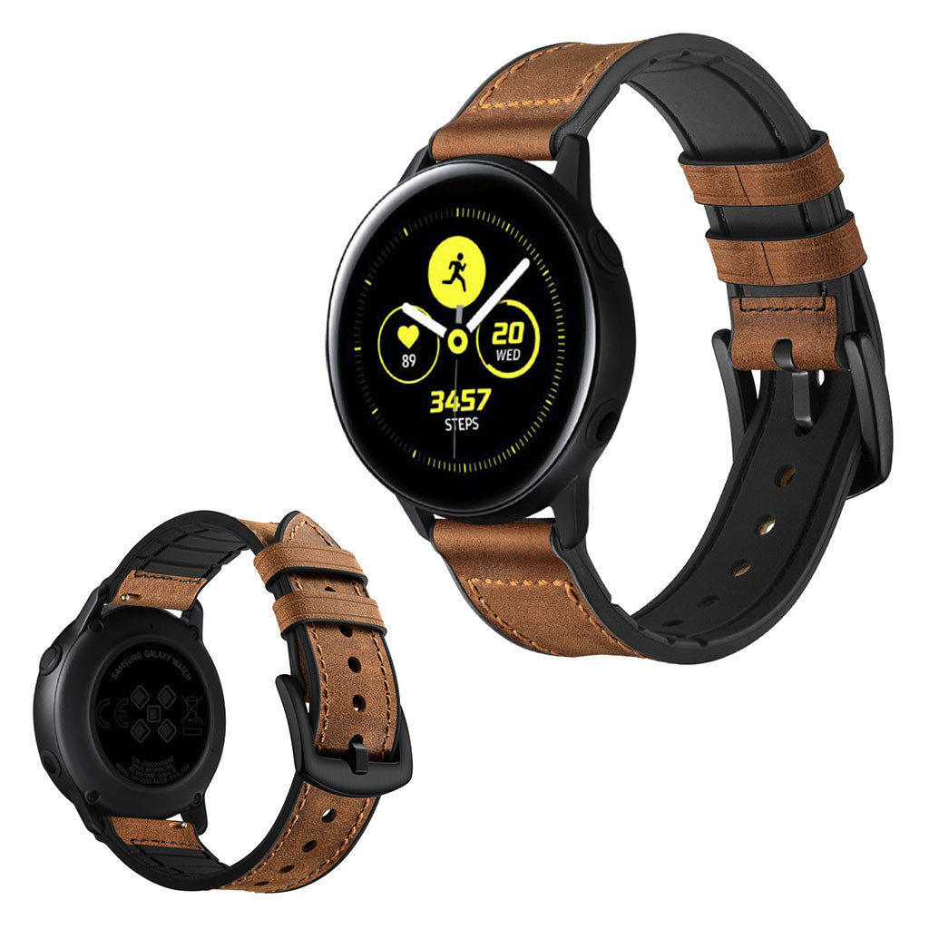 Fed Garmin Vivoactive 3 / Garmin Vivomove HR Ægte læder Rem - Brun#serie_049