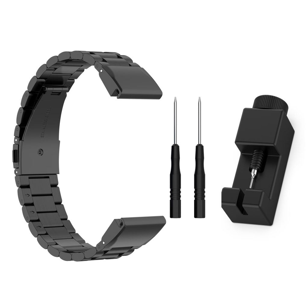 Mega komfortabel Universal Garmin Metal Rem - Sort#serie_1