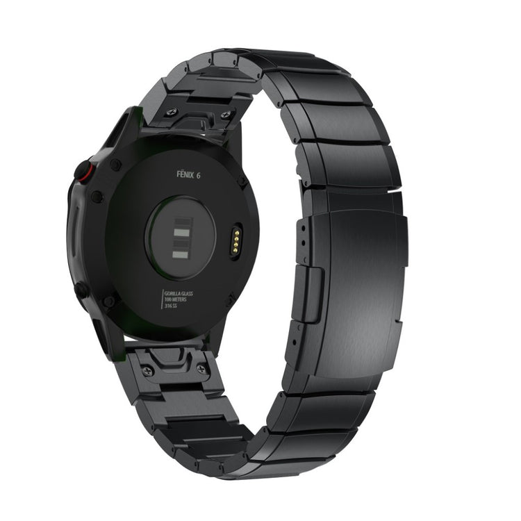 Elegant Garmin Fenix 6 Metal Rem - Sort#serie_1