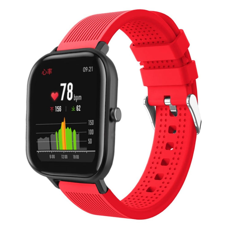 Super cool Amazfit Bip Lite Silikone Rem - Rød#serie_3
