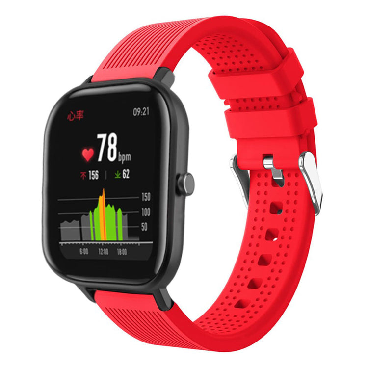 Super cool Amazfit Bip Lite Silikone Rem - Rød#serie_3