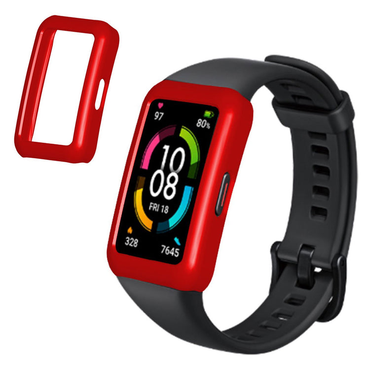 Honor Band 6 Enkel Plastik Bumper  - Rød#serie_3