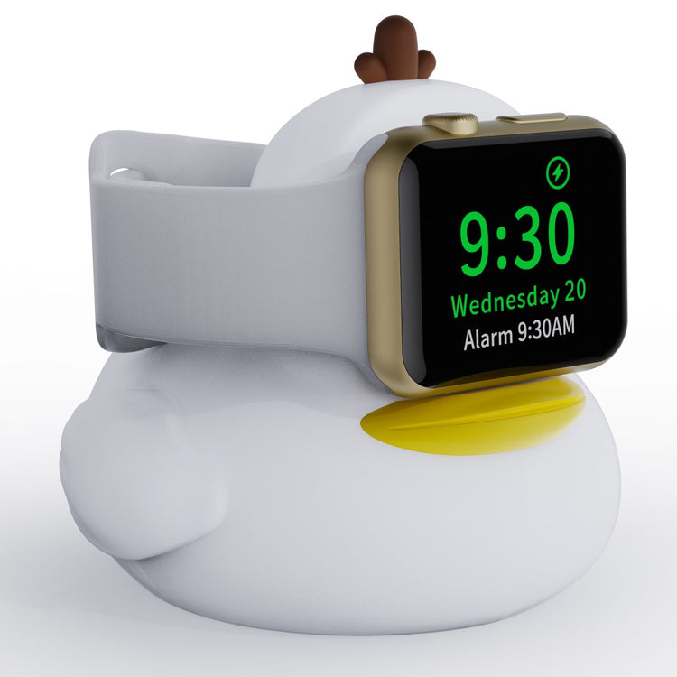 Stand Holder Apple Watch Series Watch Charger CUTE DUCK Series Silicone Charging Dock (without Charger) - White#serie_3