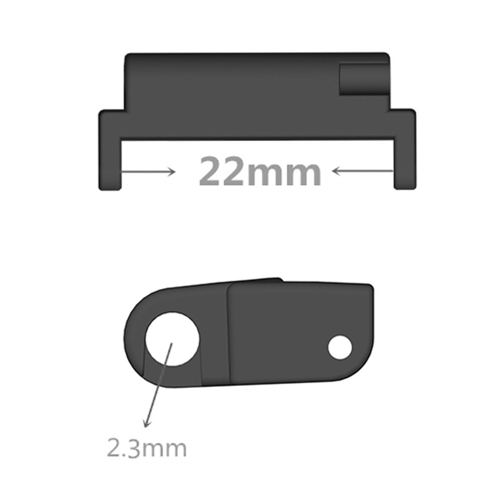 1 Pair Garmin Forerunner 965 / 955 Connector Metal 22mm Watch Strap Adapter - Black - Sølv#serie_2