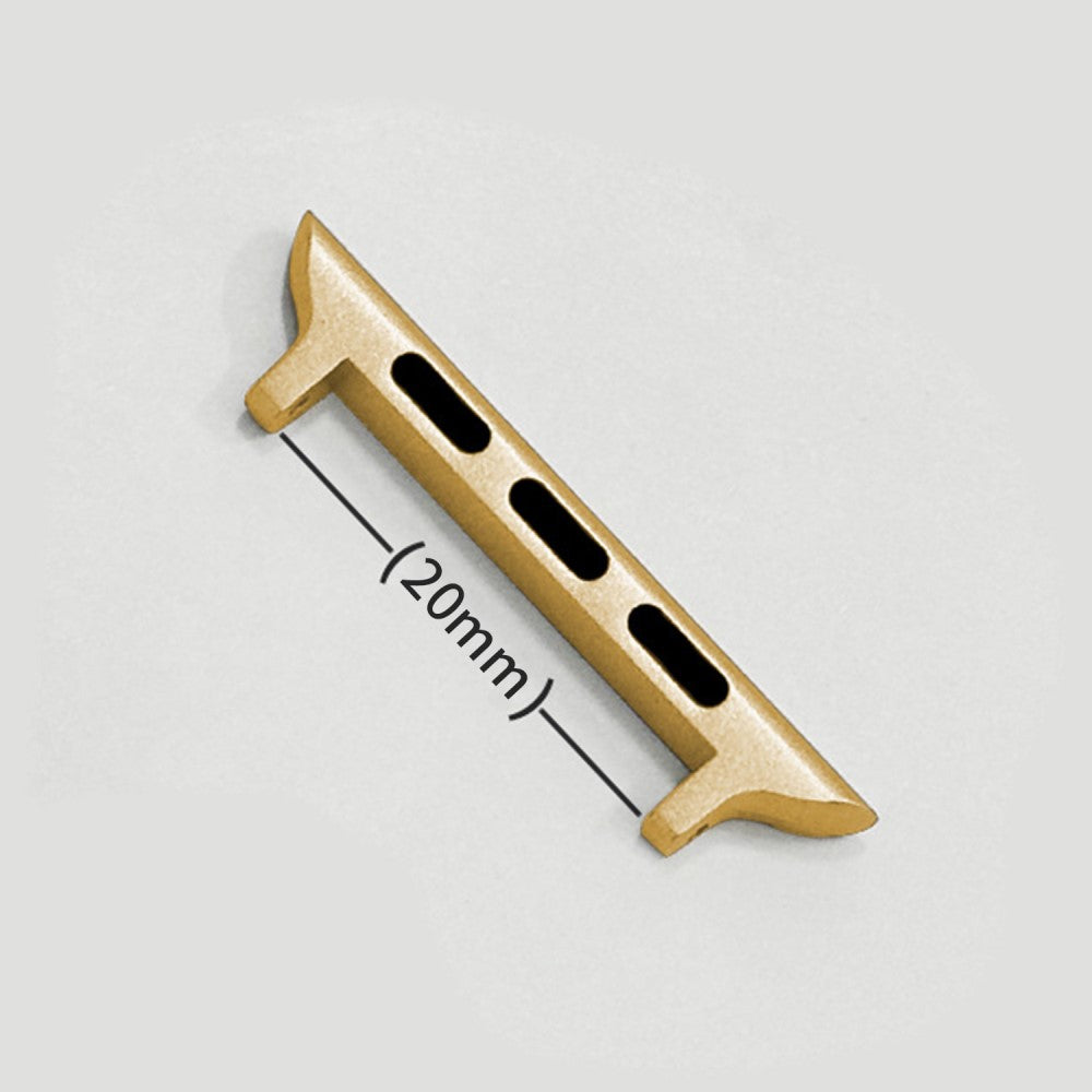 1 Pair Watch Connector Apple Watch Series 41mm - 40mm - 38mm , 20mm Stainless Steel Adapter - Gold - Gold#serie_1