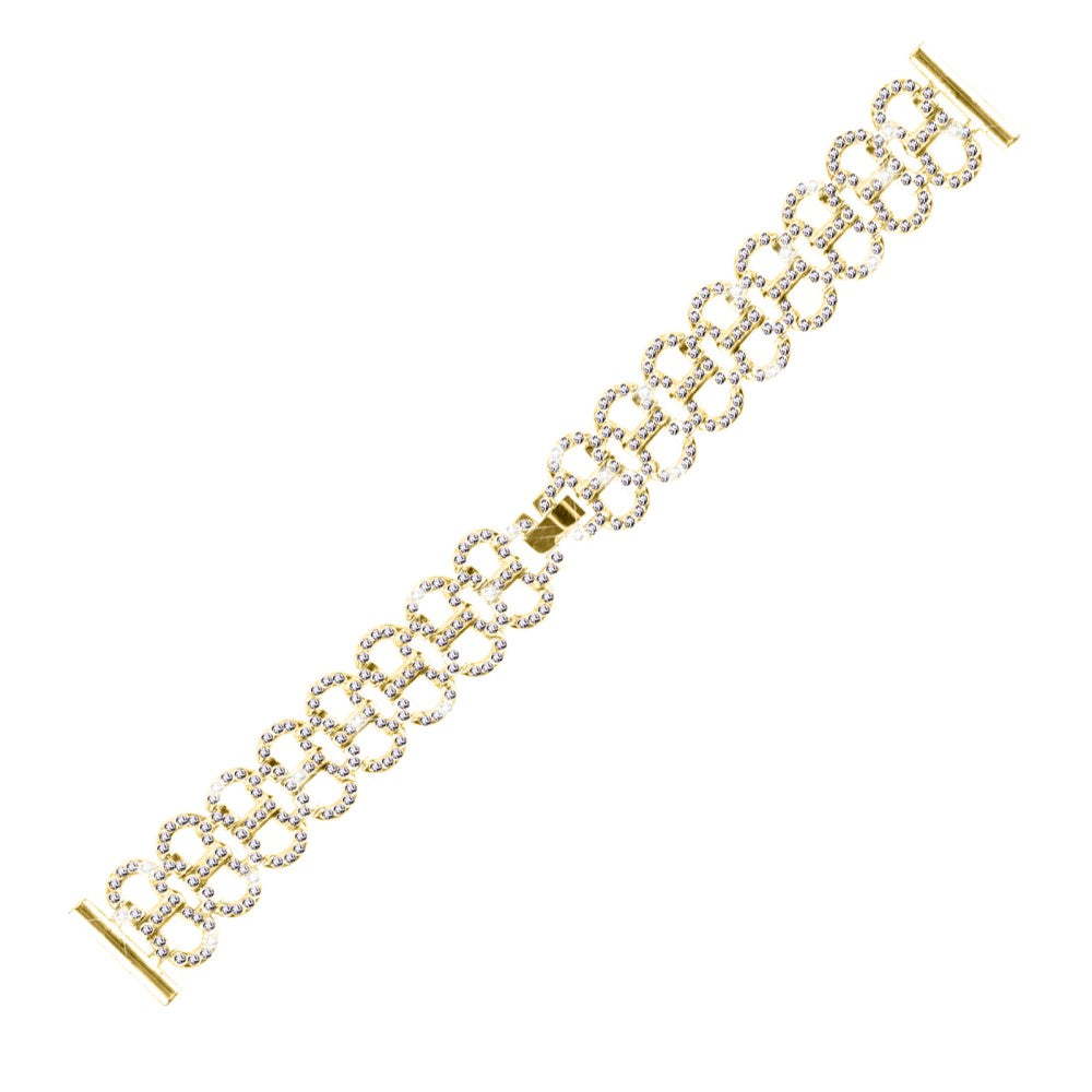 Gourd Shape Watch band Huami Amazfit Zepp E Alloy Strap with Rhinestones Decor - Gold#serie_2