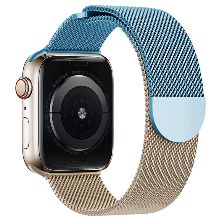 Apple Watch Series 7 8 9 41mm / 6 5 4 SE (2023) SE (2022) SE 40mm / 3 2 1 38mm Gradient Milanese Strap - Blue+Rose Gold#serie_3