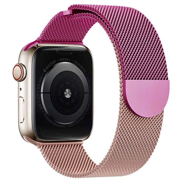 Apple Watch Series 7 8 9 41mm / 6 5 4 SE (2023) SE (2022) SE 40mm / 3 2 1 38mm Gradient Milanese Strap - Purple+Rose Pink#serie_7