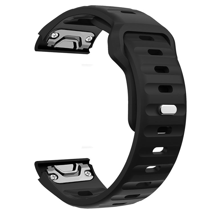 Garmin Fenix 7X Soft Silicone Watch Strap Adjustable Wrist Band Replacement - Black#serie_1