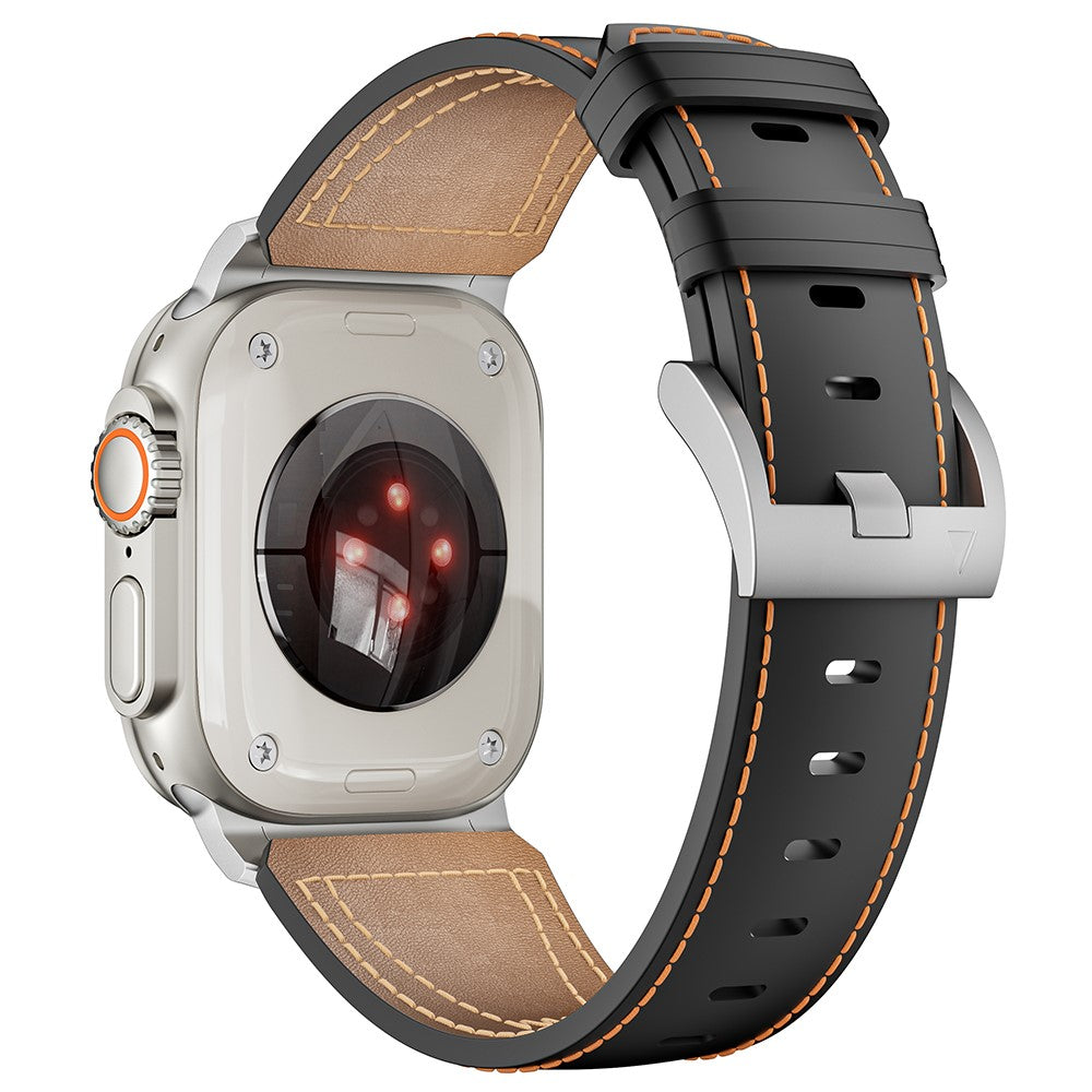 Apple Watch Series 49mm - 45mm - 44mm - 42mm Genuine Cow Leather Band - Brown#serie_1